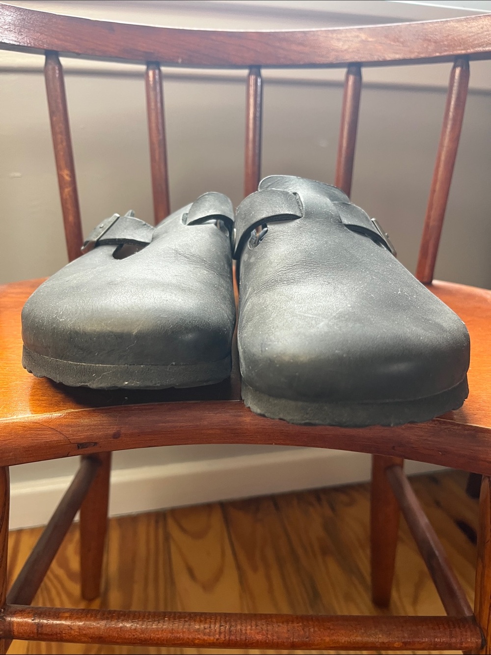 Birkenstock Boston Clogs in Black Oiled Leather, women’s size 38 - Picture 4 of 14